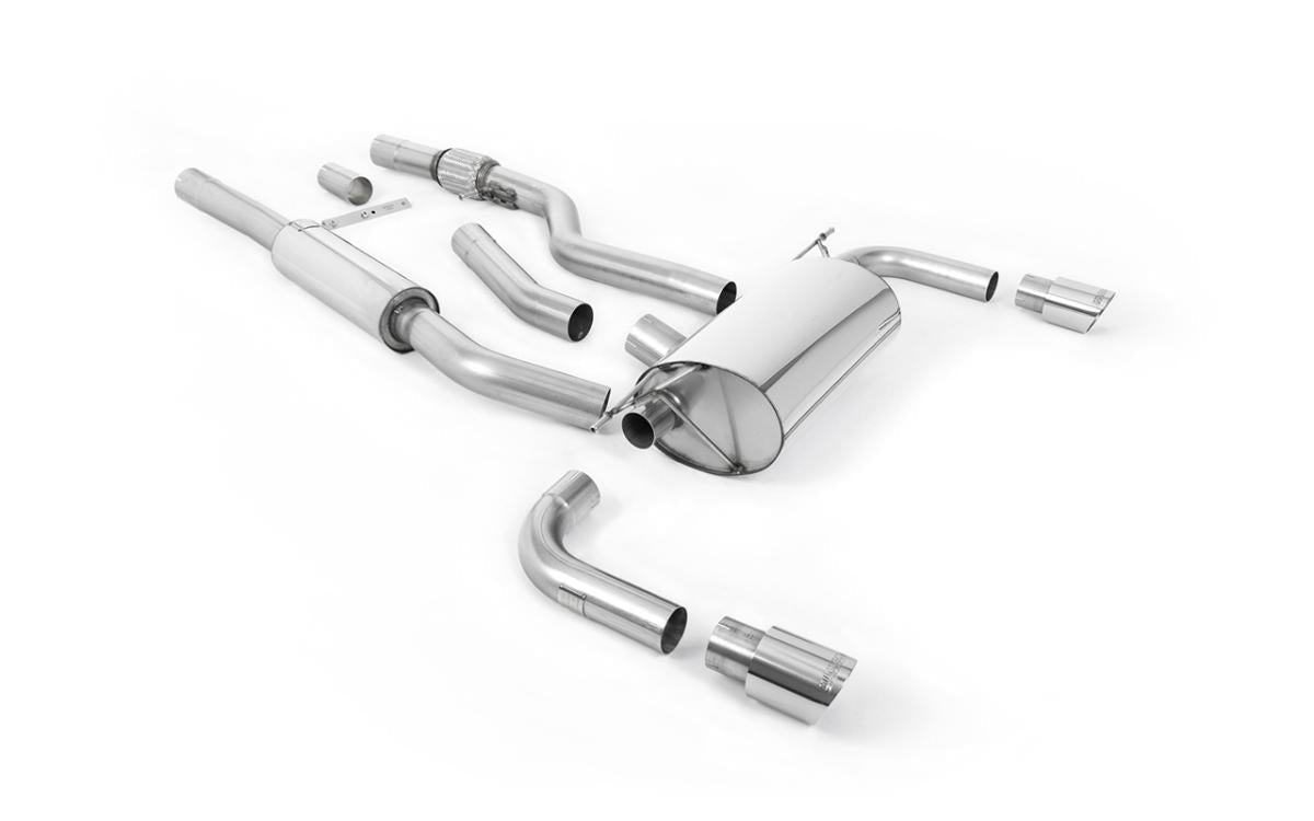 Milltek Cat-back System Resonated (Quieter) - BMW F32 428i (Manual, For 435i M Sport Valance) - Evolve Automotive