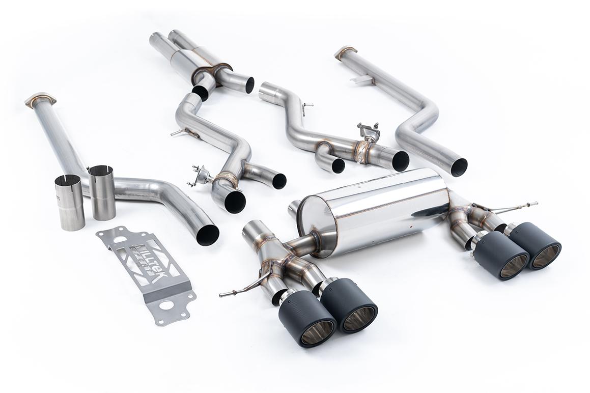 Milltek Cat-back System Resonated (Removes Secondary Cats) - BMW G87 M2 - Evolve Automotive