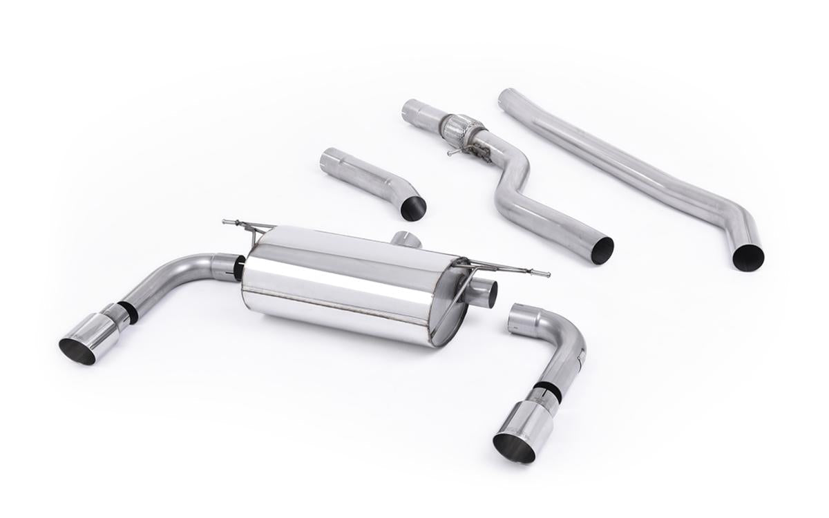 Milltek Non-Resonated Cat-back System - BMW F30 328i M Sport (Twin Polished Trims) - Evolve Automotive