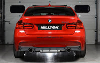 Milltek Resonated Cat-back System - BMW F30 328i M Sport (Twin Polished Trims) - Evolve Automotive