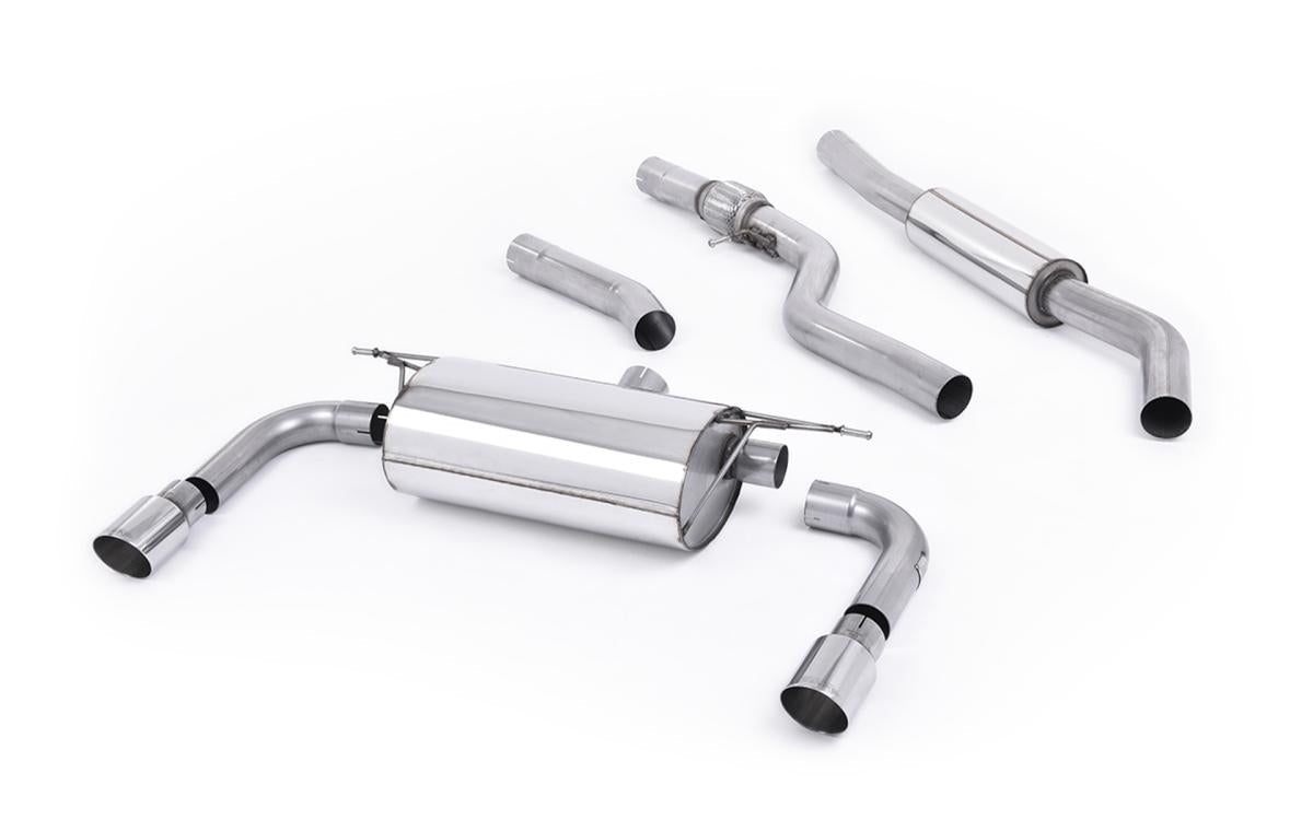 Milltek Resonated Cat-back System - BMW F30 328i M Sport (Twin Polished Trims) - Evolve Automotive