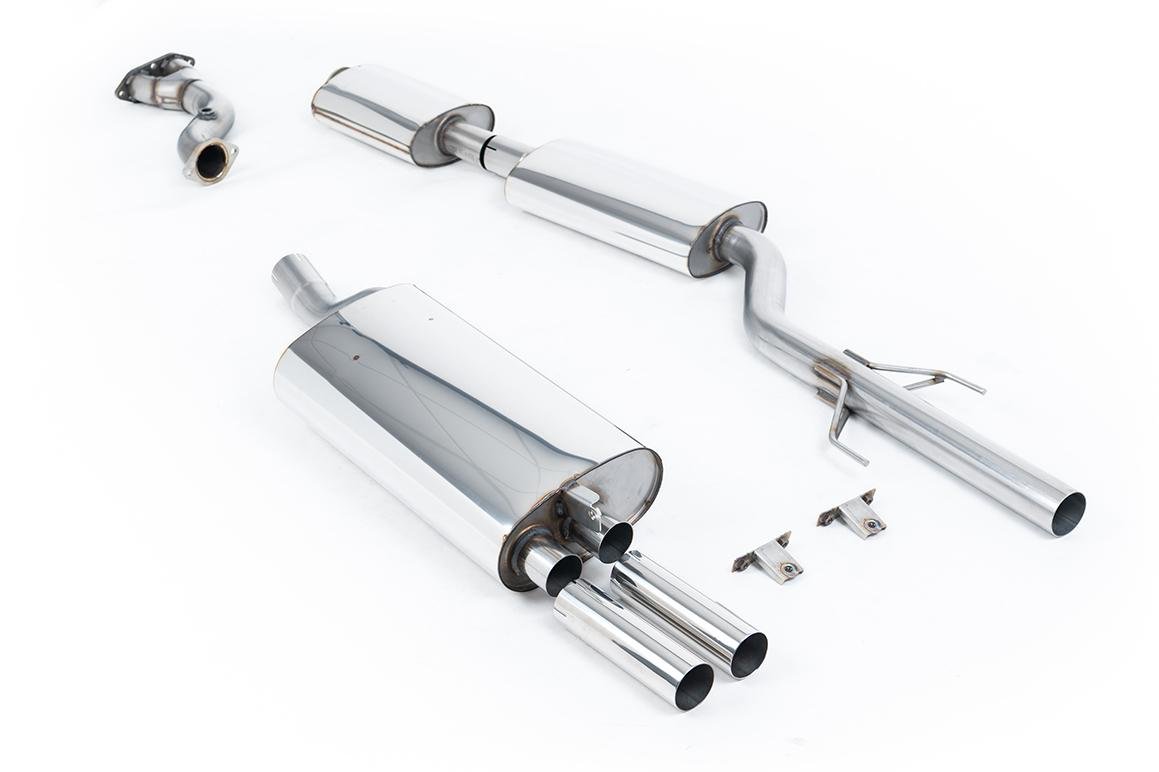 Milltek Resonated Manifold-back System with Catalyst Delete - BMW E30 M3 (OE Style Trims) - Evolve Automotive