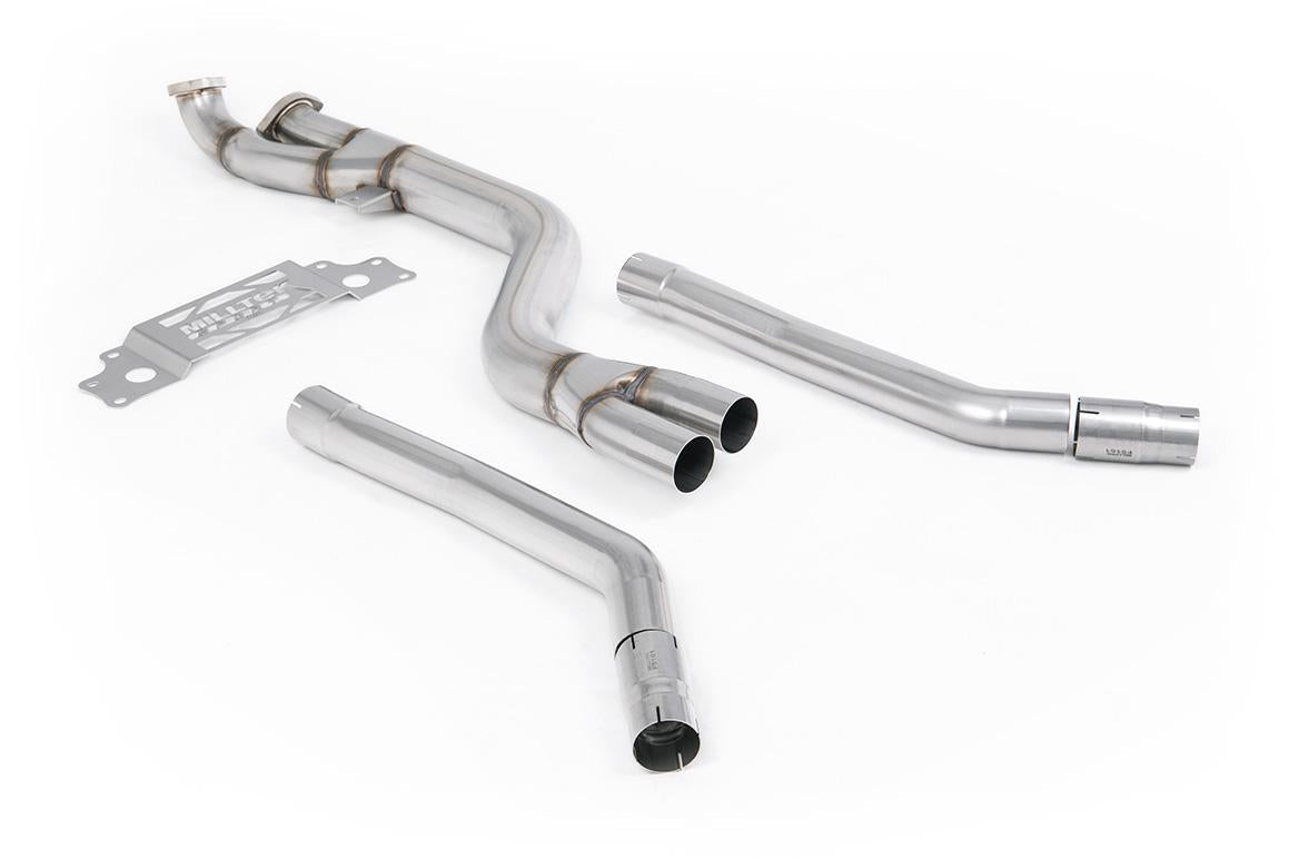 Milltek Secondary Catalyst Bypass Non-Resonated (Louder) For OE Axle-Back (4" / 101.6mm) - BMW G87 M2 - Evolve Automotive