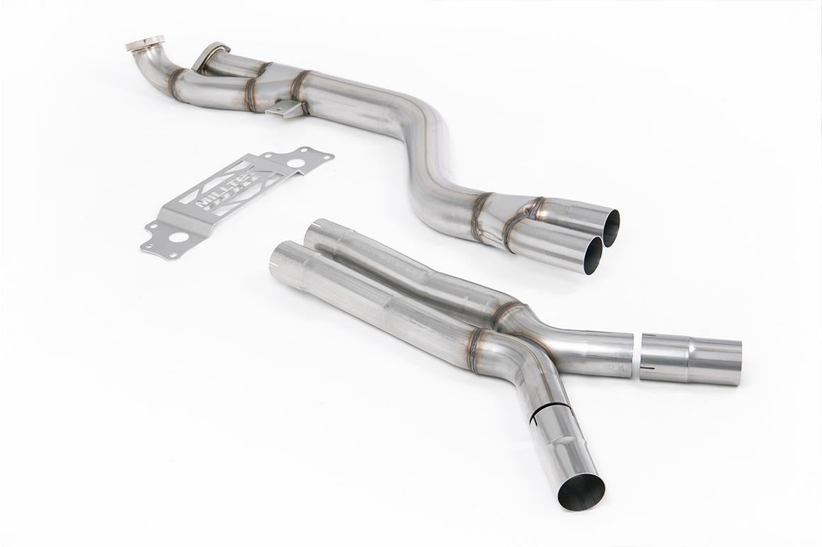 Milltek Secondary Catalyst Bypass Non-Resonated (Louder) with X-Pipe For Milltek Axle-Back - BMW G87 M2 - Evolve Automotive