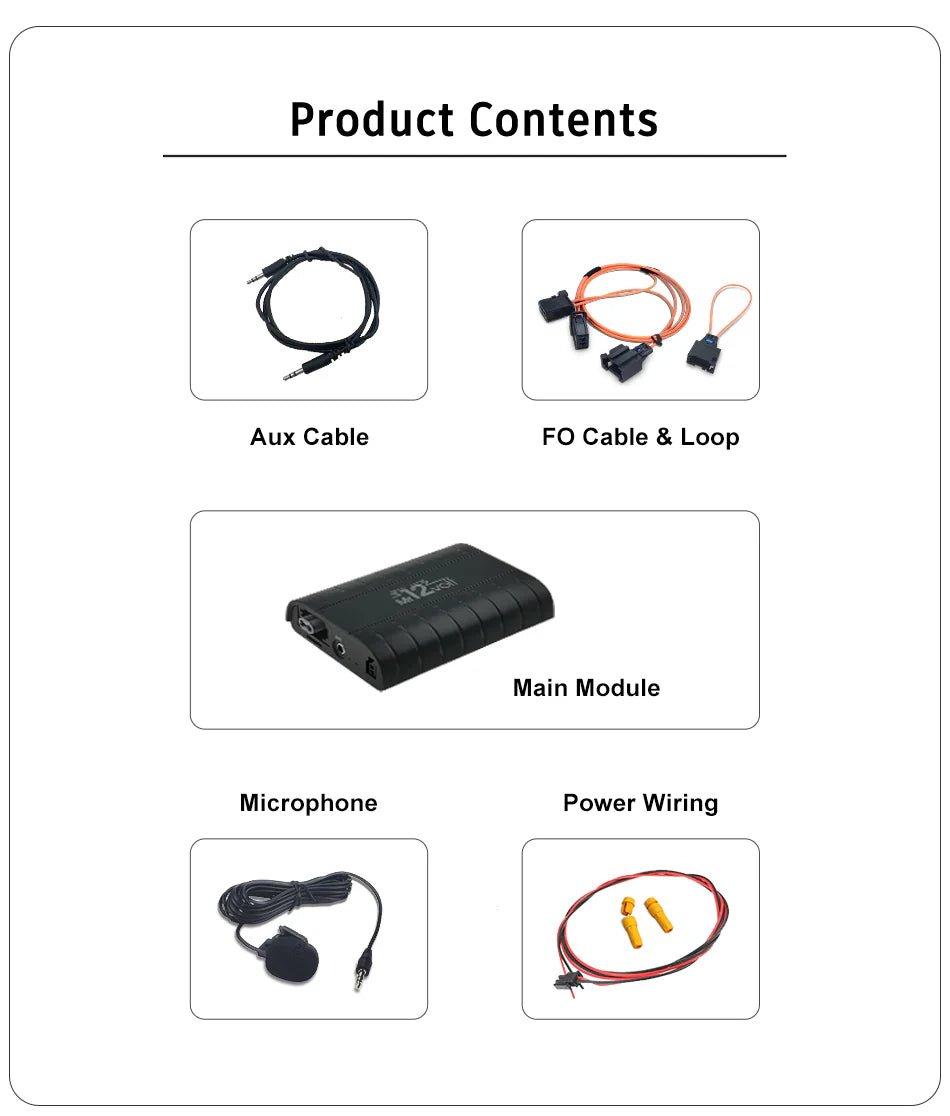 Mr12Volt BMW 1 series E81/82/87/88 MOST Bus CCC CIC Professional CD Bluetooth interface - No I - Drive - Evolve Automotive