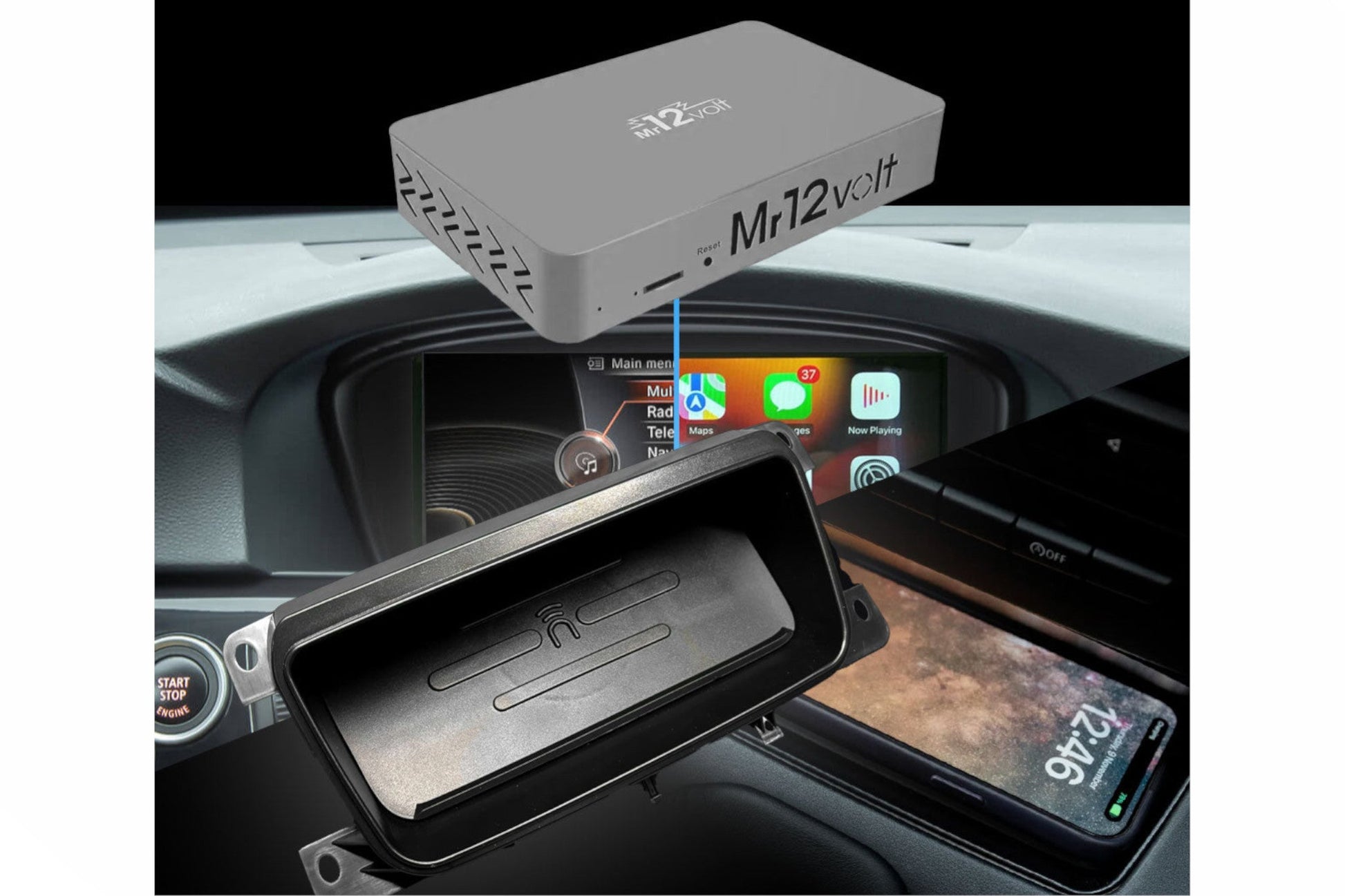 Mr12Volt CIC + Induktiv Wireless Charger Bundle - BMW E9X series - Evolve Automotive