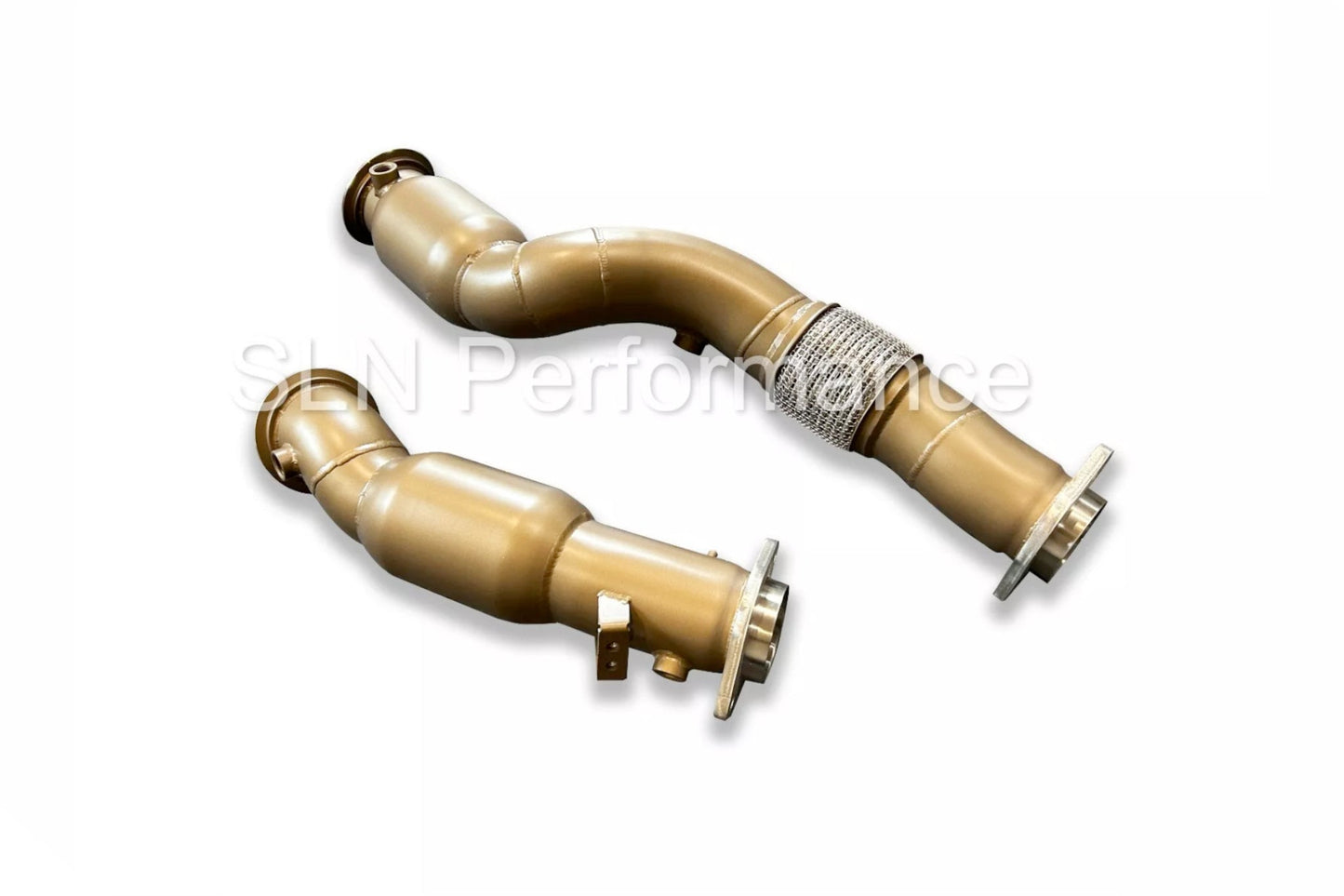 SLN S58 Ceramic Coated Sports Cat Downpipes - BMW G87 M2 | G80 | G81 M3 | G82 | G83 M4 & X3M | X4M LCI - Evolve Automotive