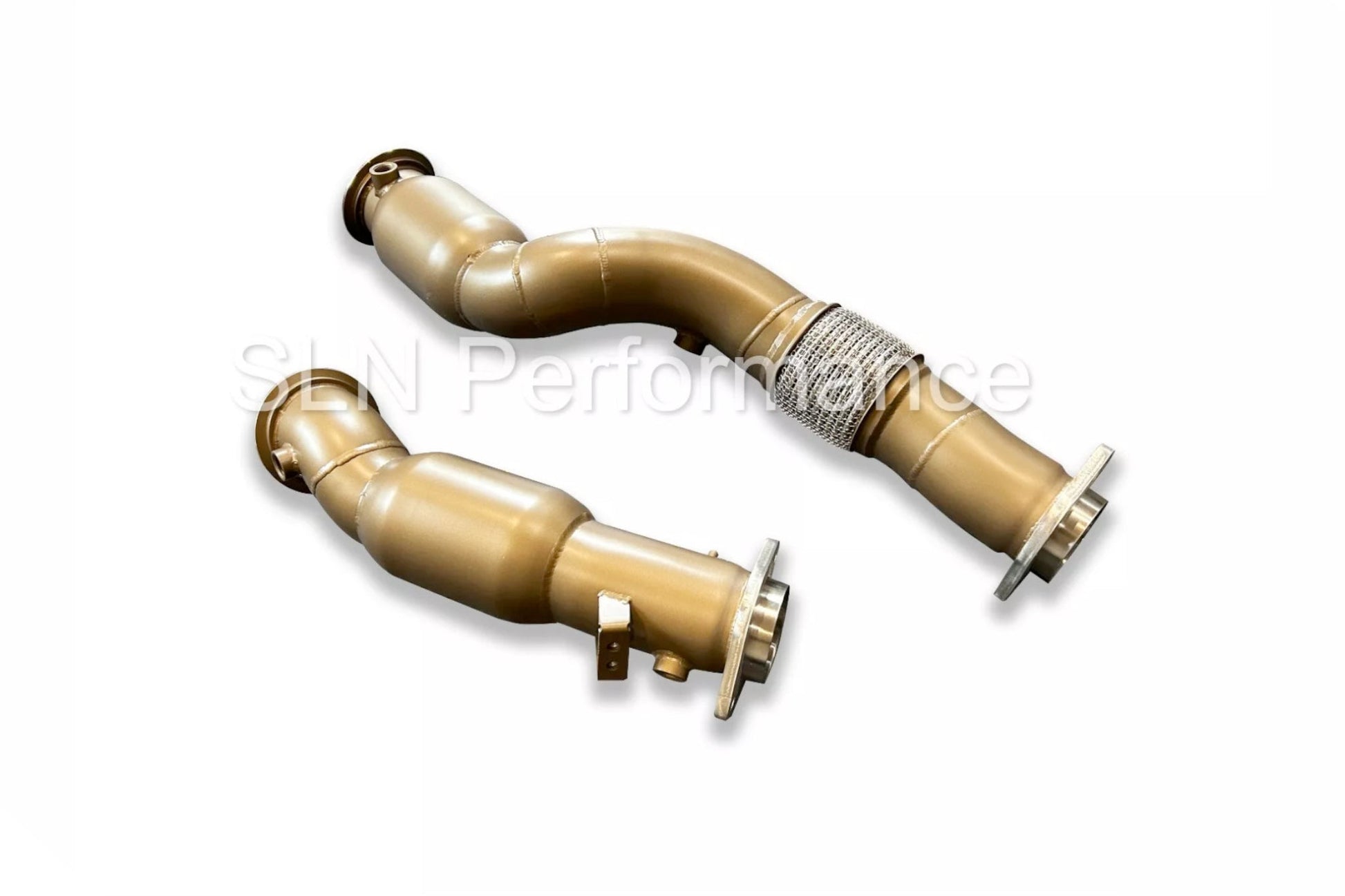 SLN S58 Ceramic Coated Sports Cat Downpipes - BMW G87 M2 | G80 | G81 M3 | G82 | G83 M4 & X3M | X4M LCI - Evolve Automotive