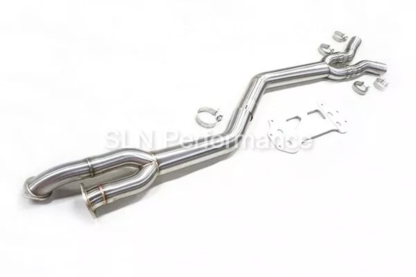 SLN S58 Single Mid Pipe with Under - Brace - BMW G80 M3 | G82 | G83 M4 & X3M | X4M LCI - Evolve Automotive