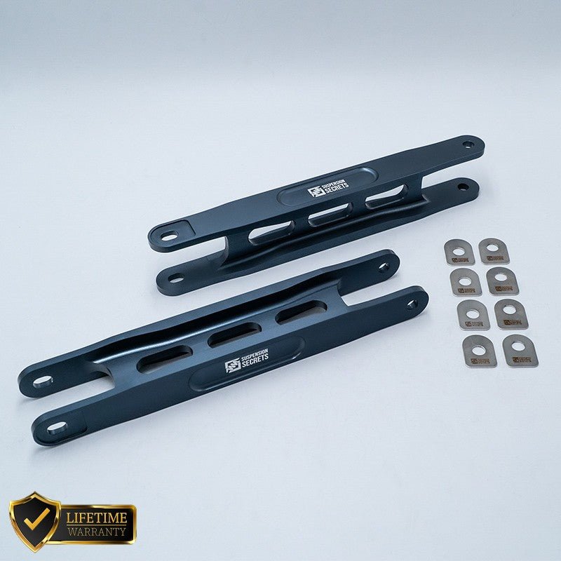 Suspension Secrets Adjustable Rear Billet Traction Arms - BMW 1M - Evolve Automotive