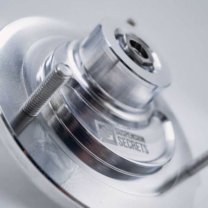 Suspension Secrets Front Camber Caster Plate Top Mounts - Porsche 981 / 718 Cayman GTS - Evolve Automotive