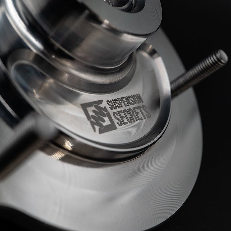 Suspension Secrets Front Camber Caster Plate Top Mounts - Porsche 981 / 718 Cayman GTS - Evolve Automotive