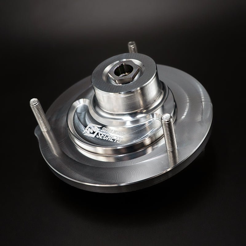 Suspension Secrets Front Camber Caster Plate Top Mounts - Porsche 981 / 718 Cayman GTS - Evolve Automotive