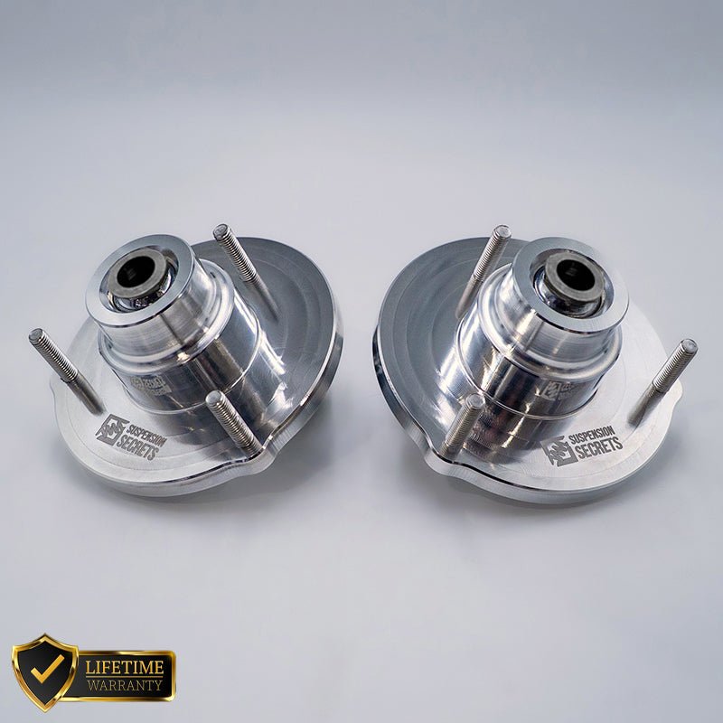 Suspension Secrets Rear Camber Plate Top Mounts – Porsche 981 / 718 Cayman GTS - Evolve Automotive