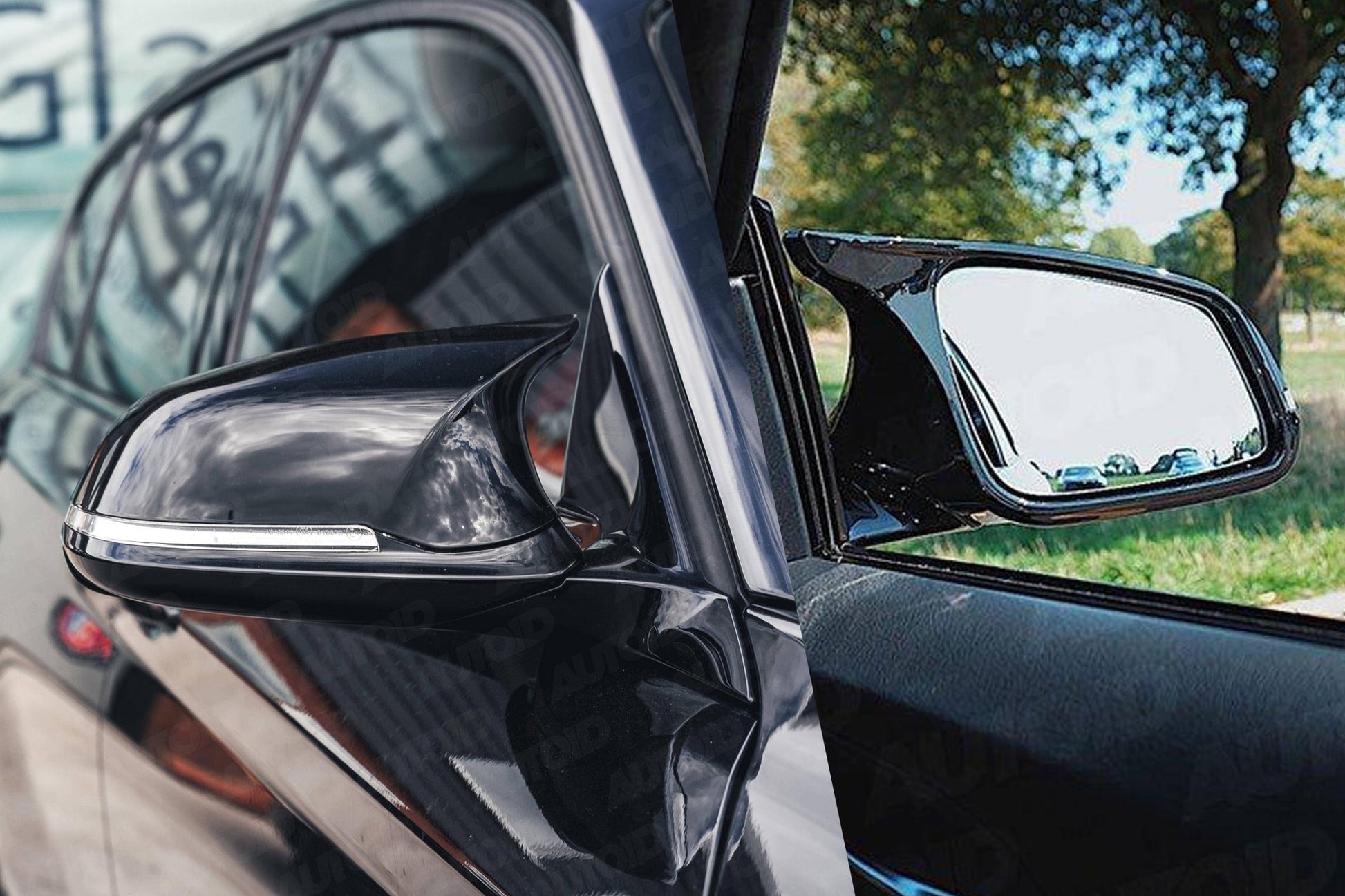 TRE M Style Wing Mirror Housings Gloss Black - BMW FXX 1 Series | 2 Series | 3 Series | 4 Series | i3 | F87 M2 - Evolve Automotive