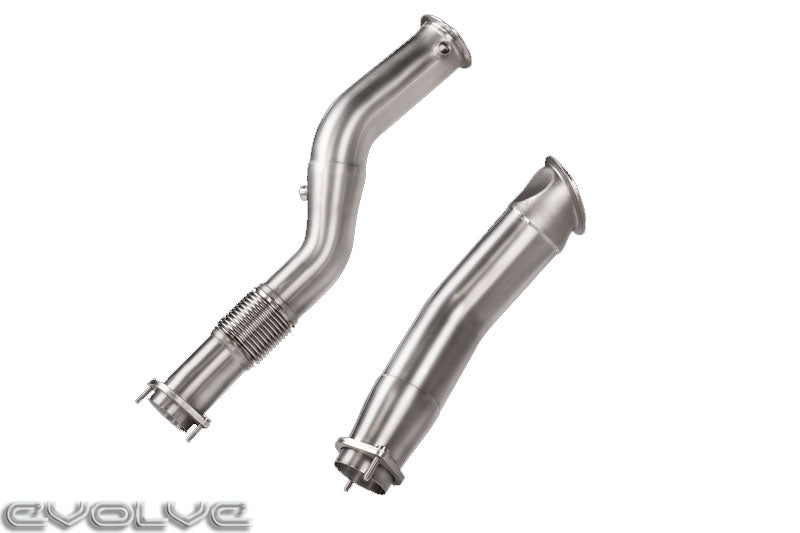 Akrapovic Turbo Downpipes Without Cat - BMW G80 | G81 M3 | G82 | G83 M4 - Evolve Automotive