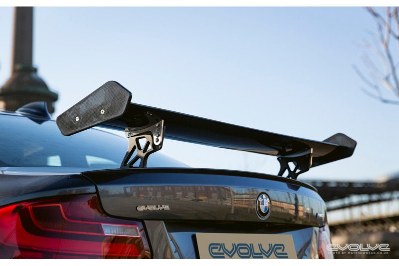 Alpha N Carbon Fibre GTS Style Adjustable Rear Wing - BMW F87 M2 | F80 M3 | F82 M4 - Evolve Automotive