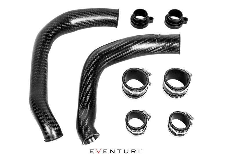 Eventuri Carbon Fibre Charge Pipe Set - BMW F80 M3 | F82 | F83 M4 Coupe | Convertible | F87 M2 Competition (S55) - Evolve Automotive