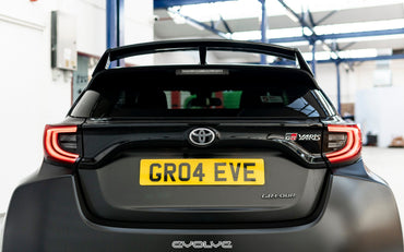 Giacuzzo Roof Spoiler - Toyota GR Yaris (Painted Gloss Black) - Evolve Automotive