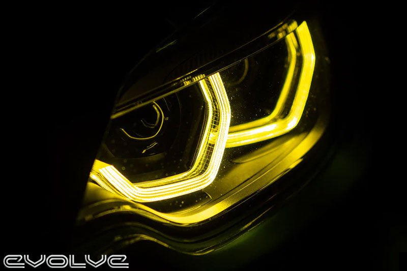 Motorsport+ CSL Yellow Daytime Running Light LED Module Set - BMW F87 M2 | M2 Competition - Evolve Automotive