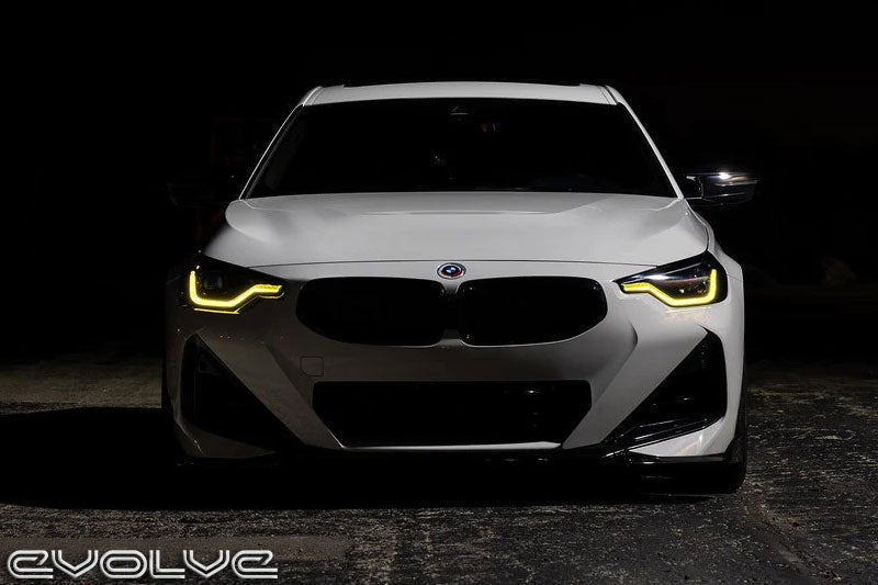 Motorsport+ CSL Yellow Daytime Running Light LED Module Set - BMW G87 M2 | G42 2 Series - Evolve Automotive