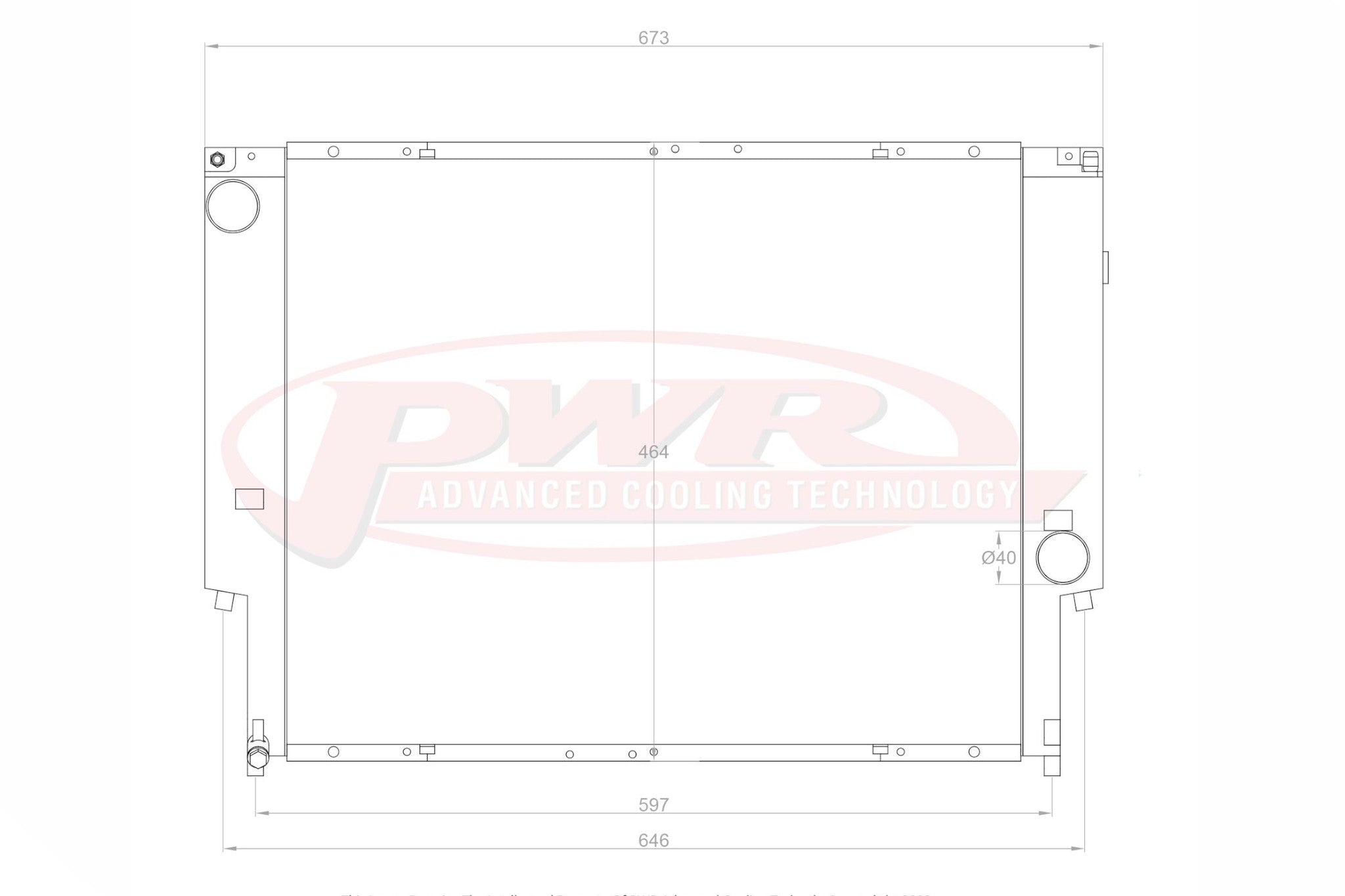 E36 Radiator Support PWR 55mm Radiator - BMW 3 Series E36 M3 β Evolve Automotive