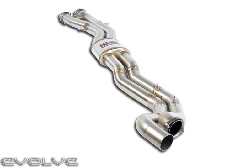 Supersprint Resonated Centre Exhaust Twin Pipe - BMW 3 Series E46 M3 - Evolve Automotive
