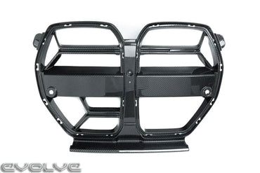 TRE Pre-preg Carbon Fibre CSL Front Kidney Grilles with ACC Fitment - BMW G80 | G81 M3 | G82 | G83 M4 - Evolve Automotive